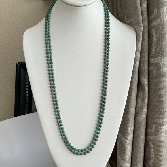 Patina brass bead necklace - Picture 6 of 6